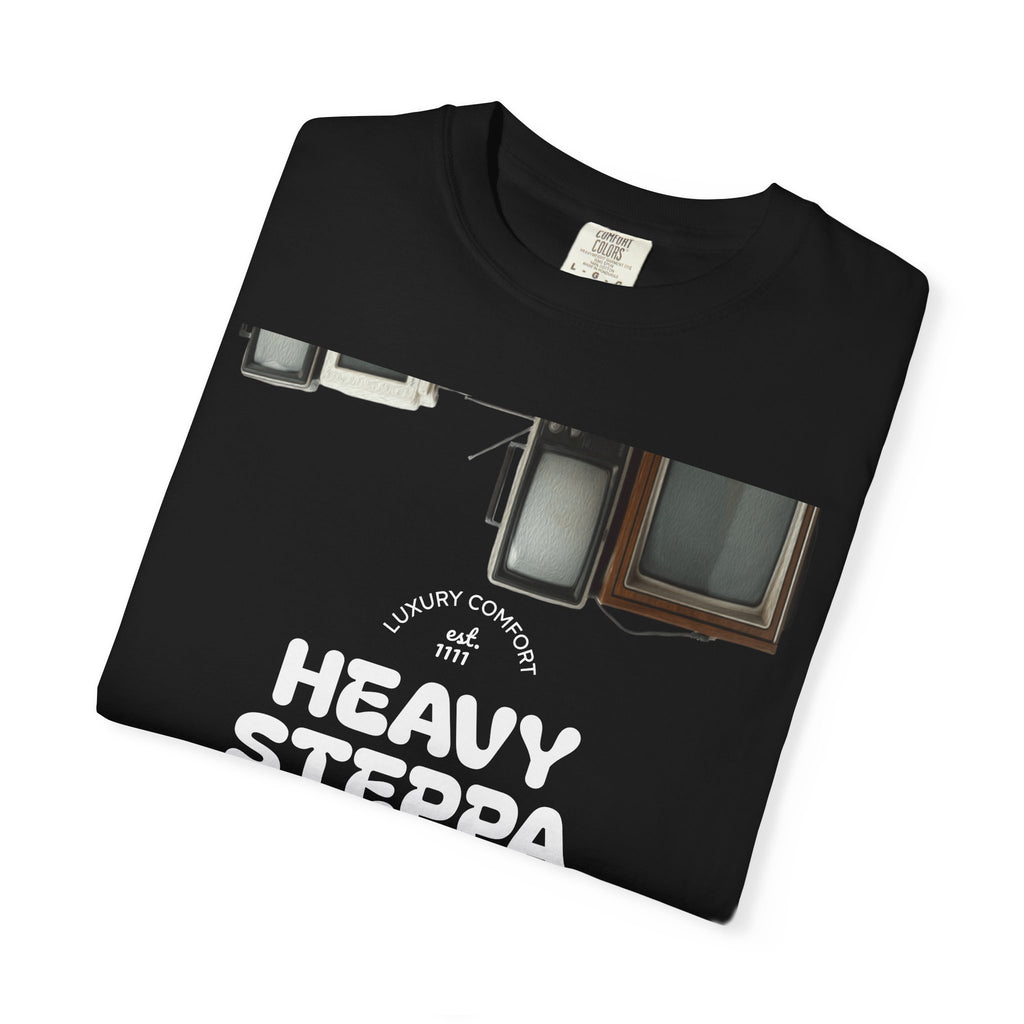 Heavy Steppa Tee — 'Heavy Steppa / Living Luxury' Graphic T-Shirt