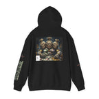 Creepy Clown Trio Hoodie — "Mama's Servant" Horror Graphic Pullover