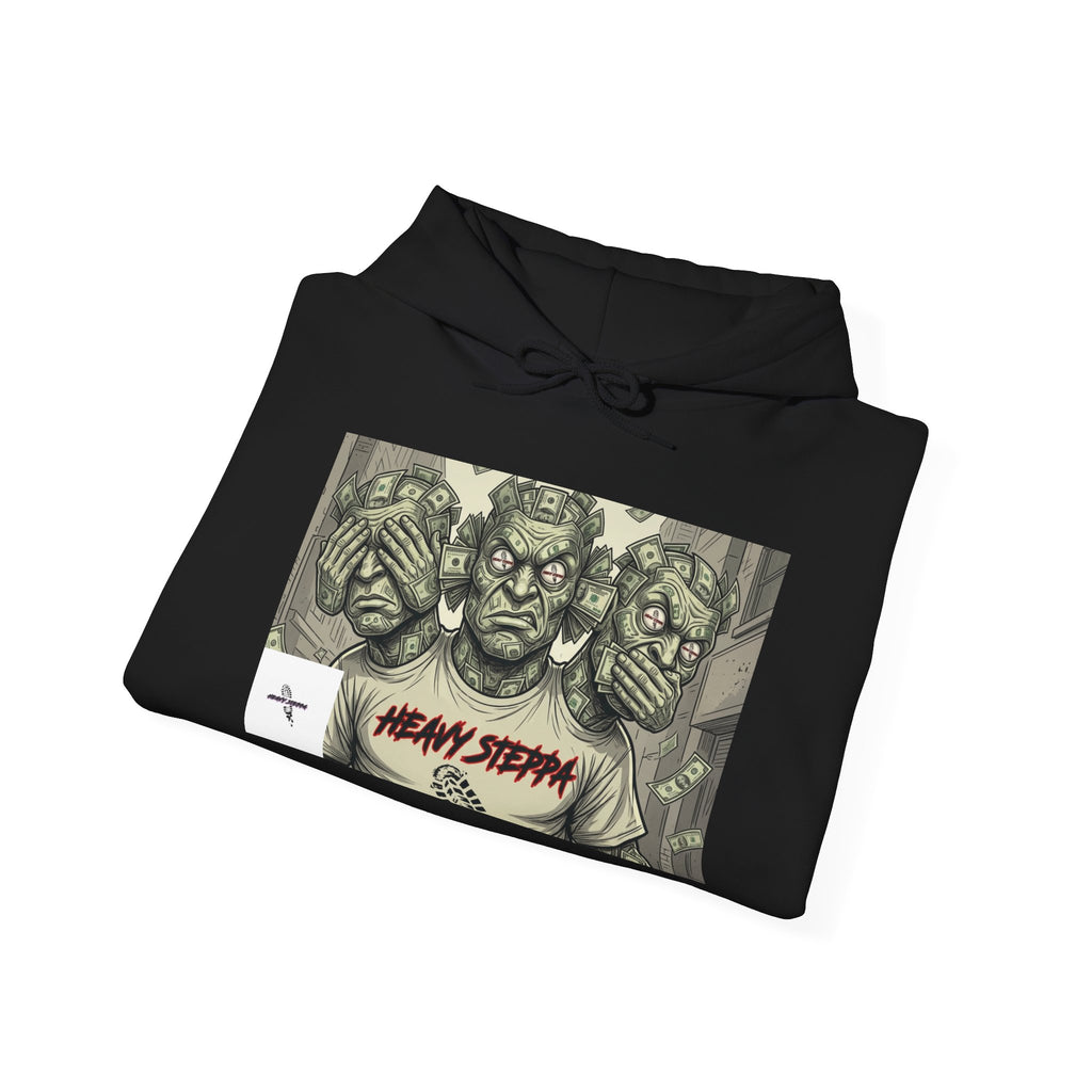 Creepy Clown Trio Hoodie — "Mama's Servant" Horror Graphic Pullover