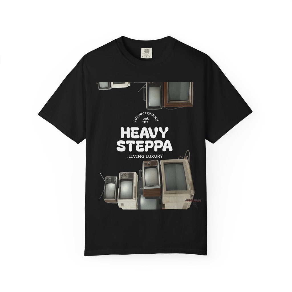 Heavy Steppa Tee — 'Heavy Steppa / Living Luxury' Graphic T-Shirt