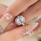 1 Carat D Color Oval Cut Moissanite Diamond Ring with GRA S925 Silver Engagement Rings Promise Wedding Bands for Women Jewelry