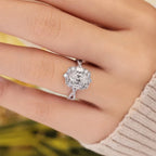 1 Carat D Color Oval Cut Moissanite Diamond Ring with GRA S925 Silver Engagement Rings Promise Wedding Bands for Women Jewelry