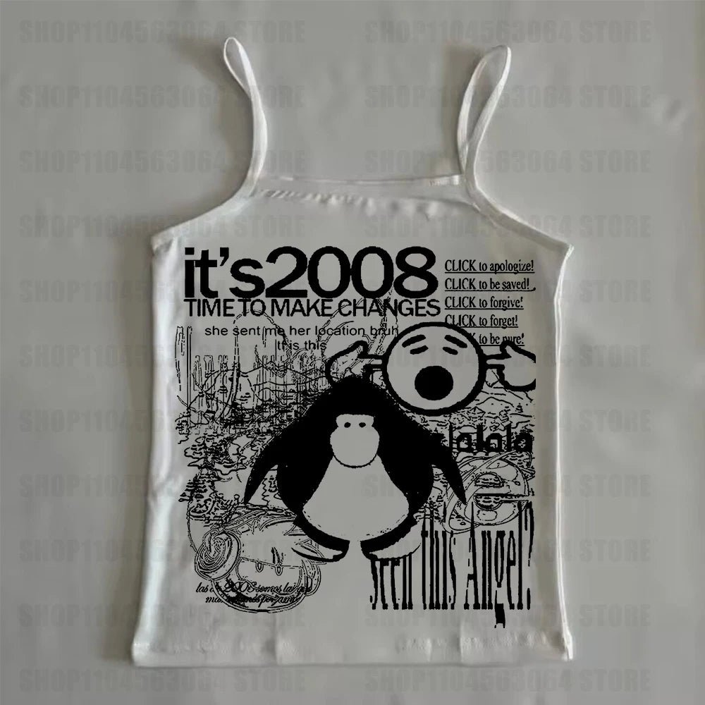 Gothic Clothes Women Tops Cute Tops With Suspenders Woman Clothing Crop Top Women Aesthetic Aesthetic Women's Blouses Harajuku