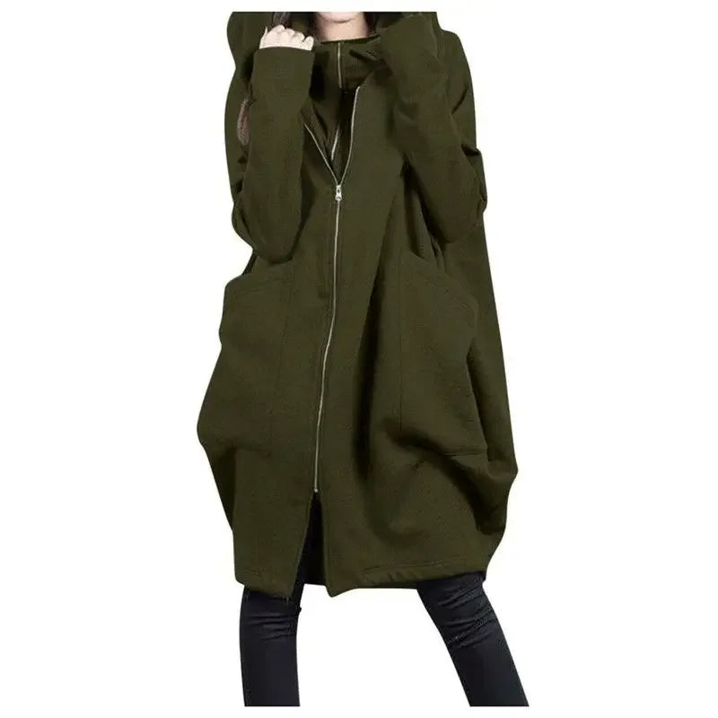 Hoodies Baggy Hooded Sweatshirt for Women Full Zip Up Woman Tops With Zipper New In Loose Harajuku Fashion Outerwears M E Basic