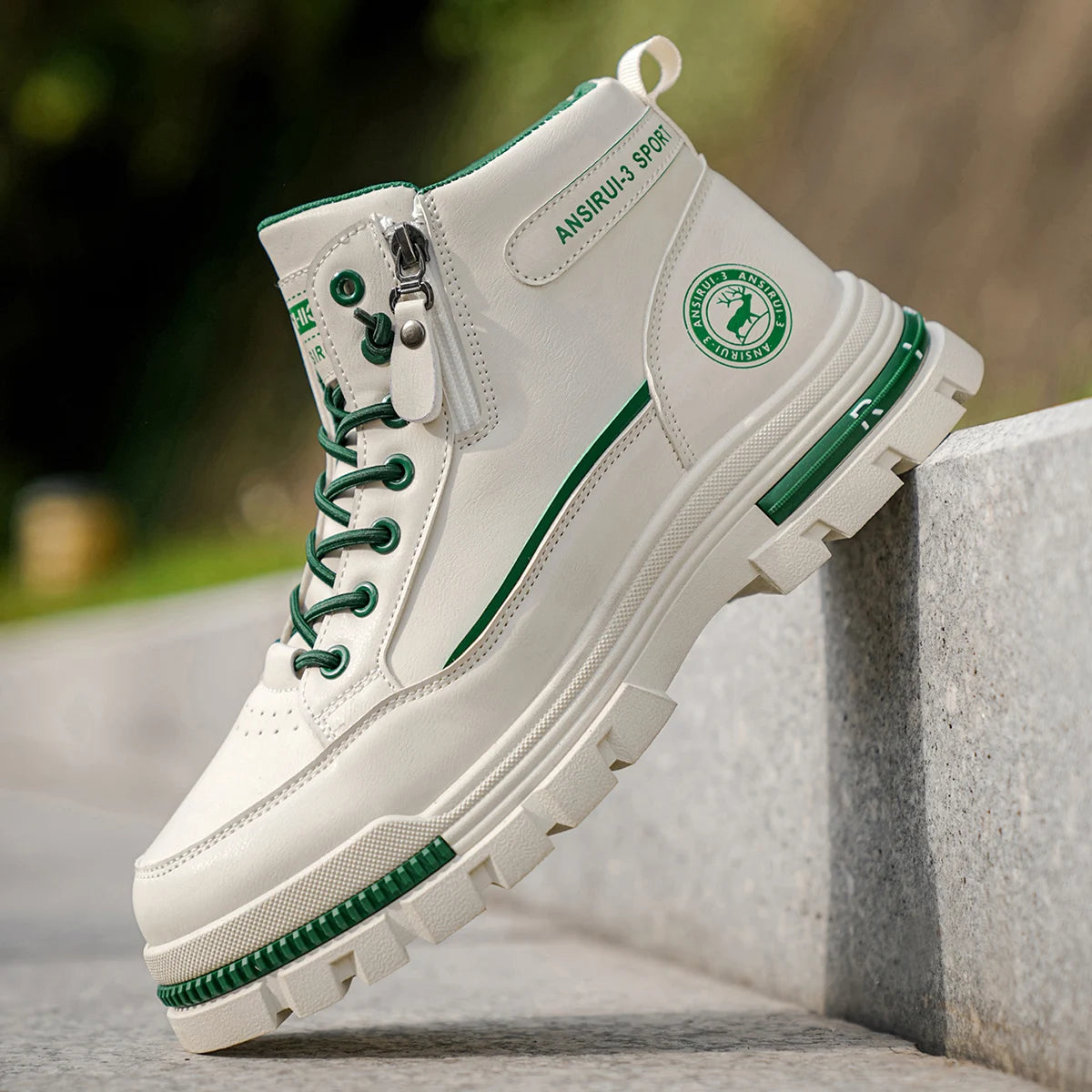 Men's high top denim boots, casual sports shoes, trendy and fashionable men's boots